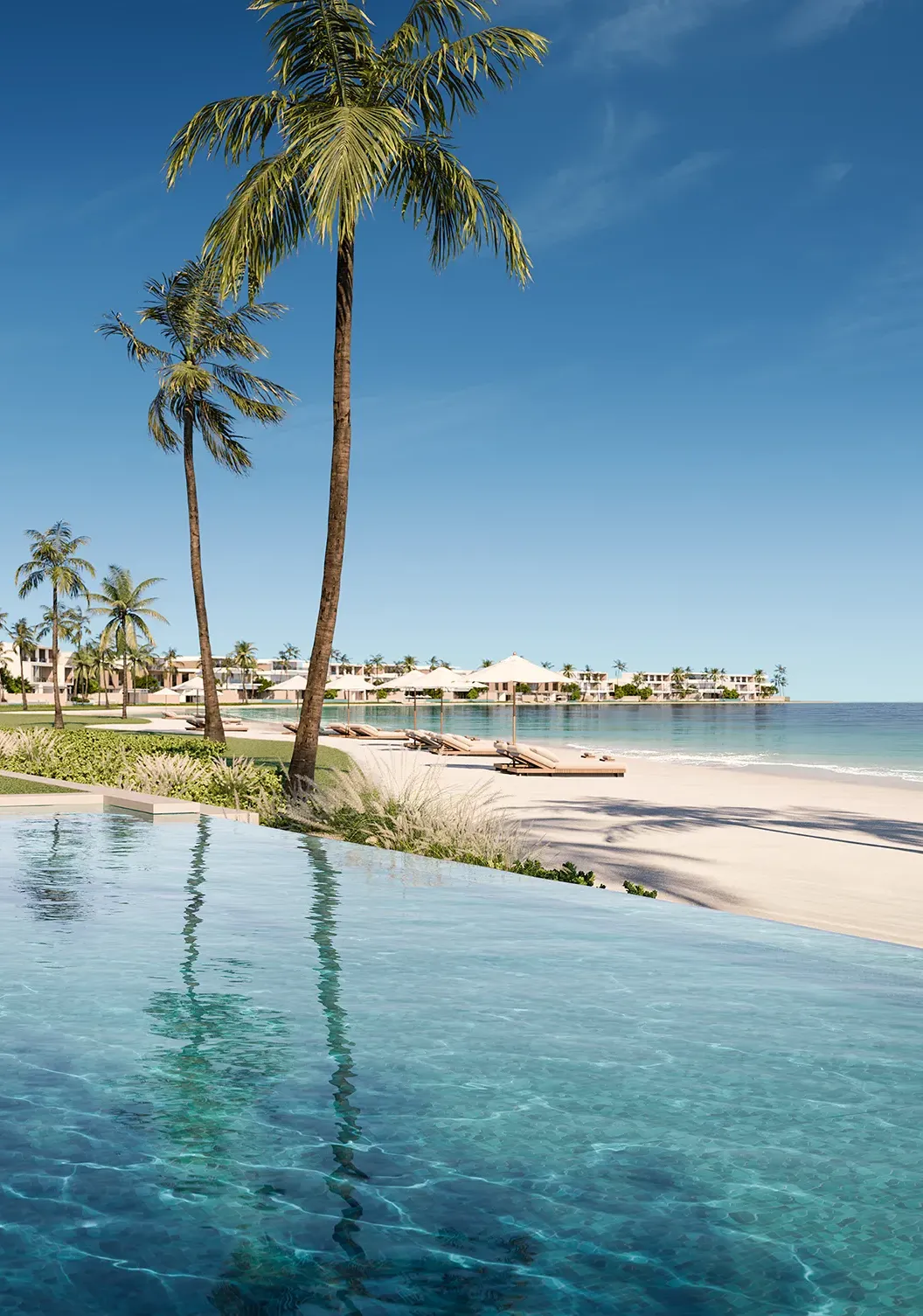 Bay Villas reference render — Along the shoreline.
