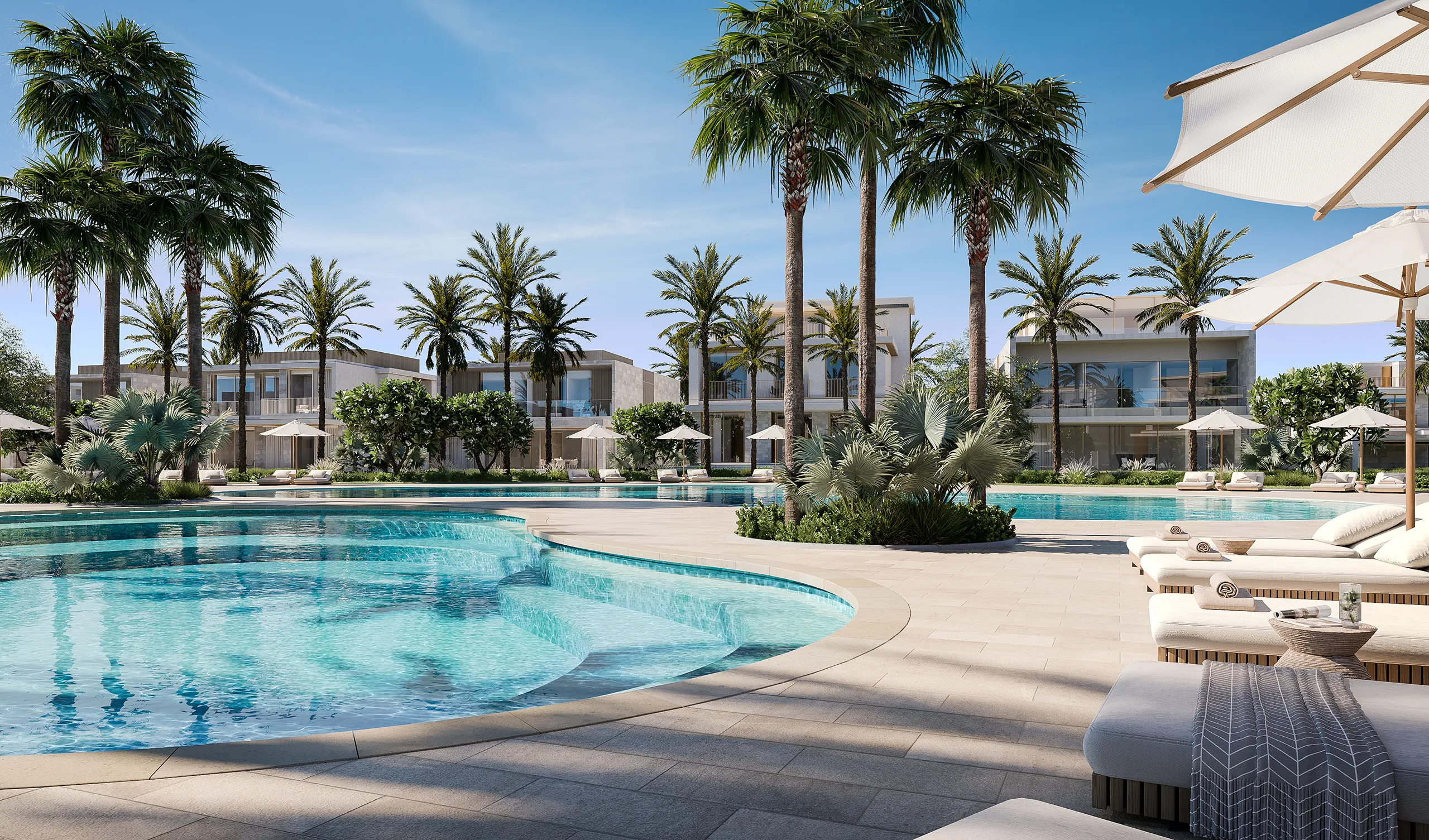 Bay Villas reference render — A place to come together.